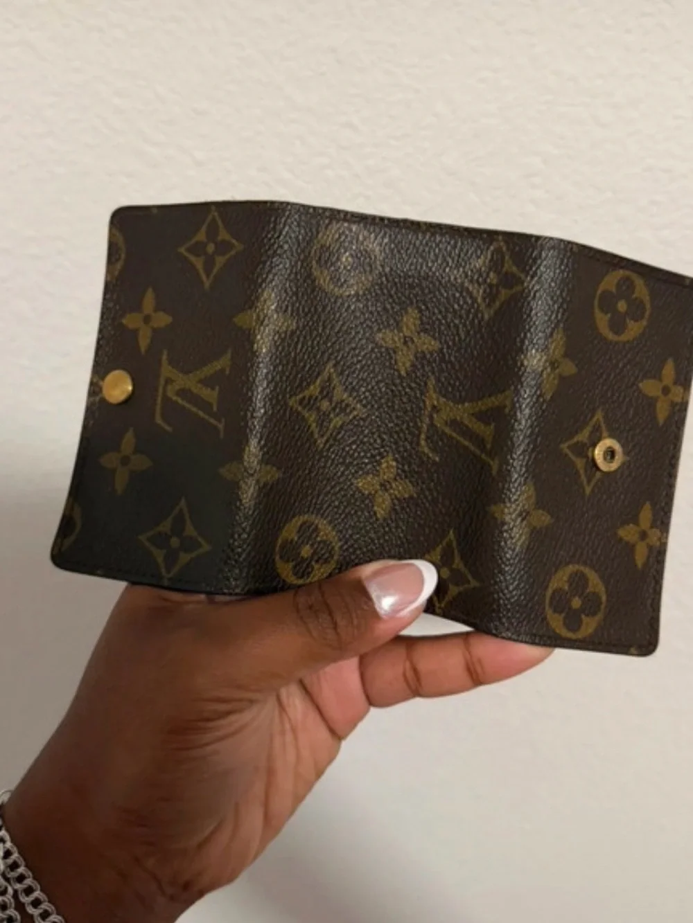 Louis Vuitton Brown Saffiano Leather Key Holder with Gold Hardware
